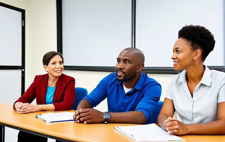 Professional Development**

"A diverse group of adults in a bright, modern classroom setting, fully clothed in professional attire, participating in a training session on early childhood education. Focus on active listening and engagement. Safe for work, appropriate content, perfect anatomy, natural proportions, professional development, family-friendly."

**