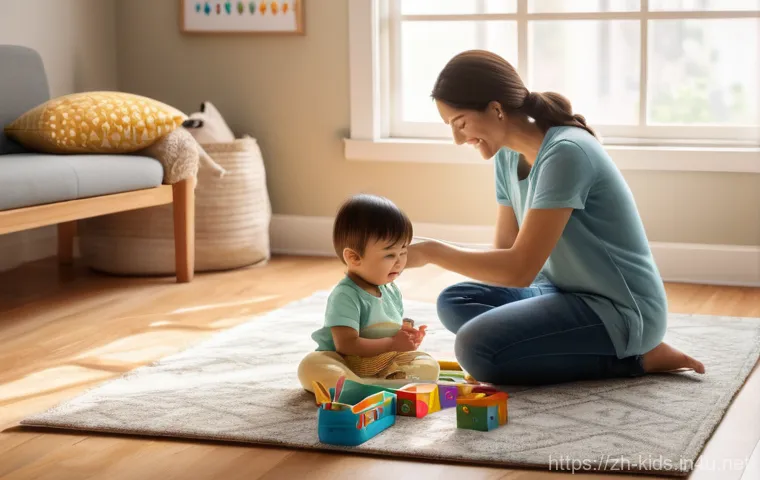 유아교육지도사로서의 프리랜서 이점 - A heartwarming scene depicting a female early childhood education instructor in her sun-drenched, or...