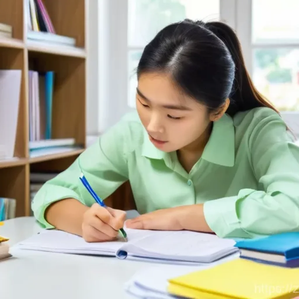 유아교육지도사 필기시험 준비를 위한 체크리스트 - **Prompt:** A young East Asian female student in her early twenties, dressed in a comfortable yet mo...