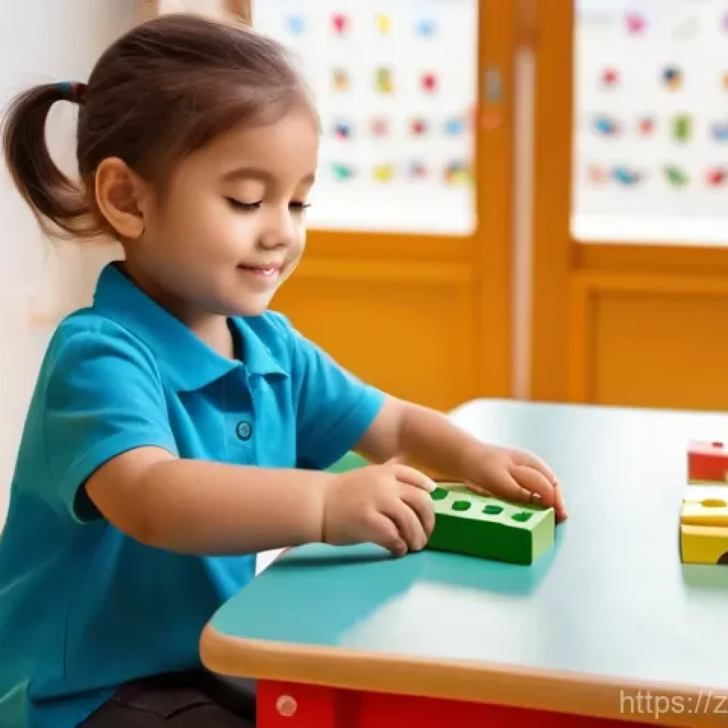 유아교육지도사로서 근무 중 발생하는 긴급 상황 대처 - **Prompt:** A warm and brightly lit kindergarten classroom where a diligent female teacher, dressed ...