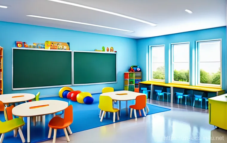 유아교육지도사 필기시험의 출제 경향 분석 - **Prompt: Digital Learning and Child-Centered Education**
    "A bright and futuristic early childho...