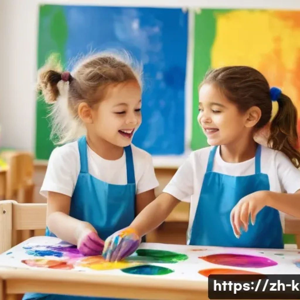 유아교육지도사 경력직 채용 팁 - **Prompt:** "A bright and cheerful kindergarten classroom filled with children aged 4-5 engaged in a...