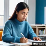 유아교육지도사 자격증 시험 중 주의할 점 - **Prompt 1: Strategic Study Session**
"A young adult female student, perhaps in her early twenti...